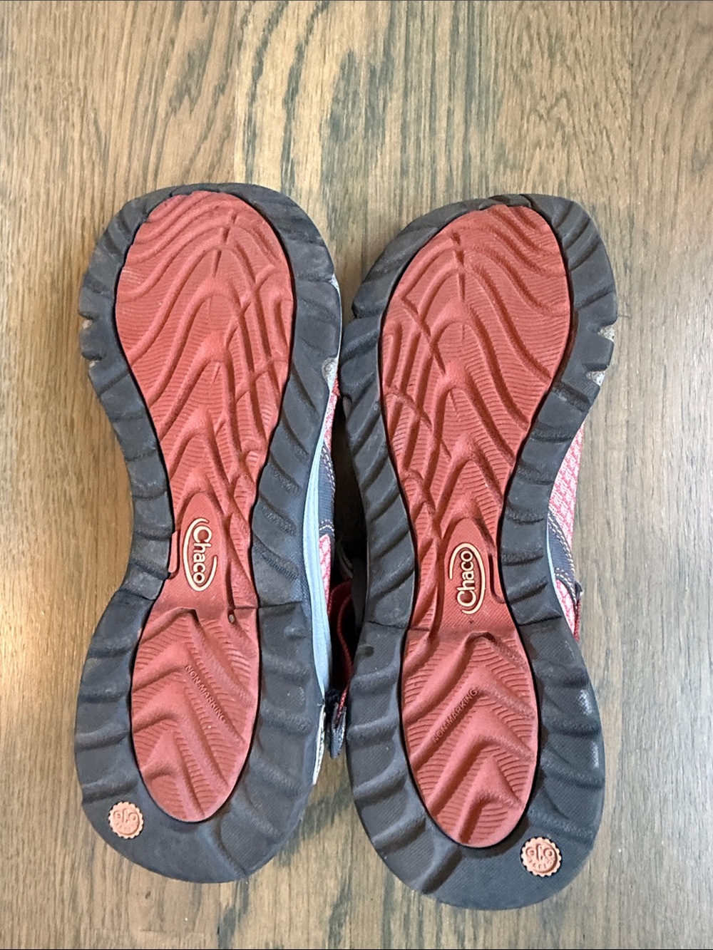 Chaco Pink and Gray Girls' Mary Jane Style Sport Sandals - Picture 5 of 5